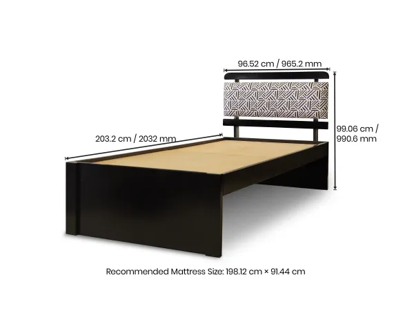Siesta Single Bed with 4 Inches Mattress
